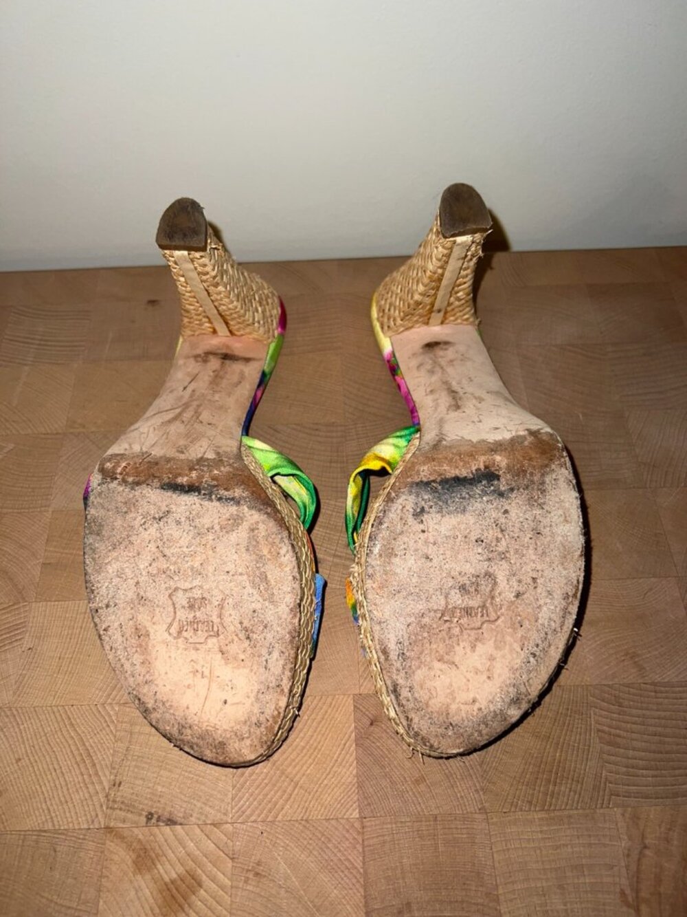 Stuart Weitzman Multicolor Watercolor Bow Womens Slip On Heel - Picture 4 of 5